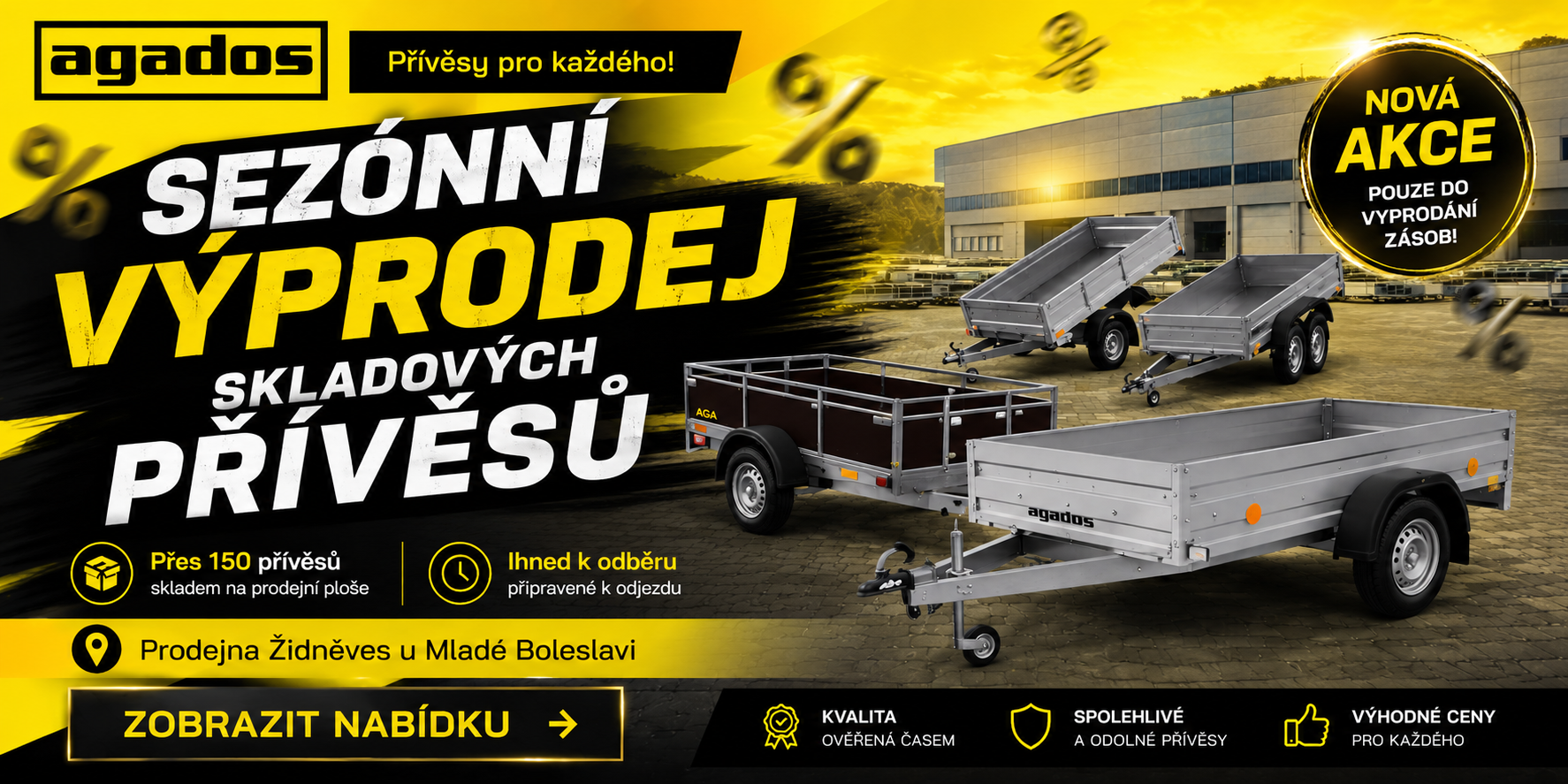 výprodej přívěsů 